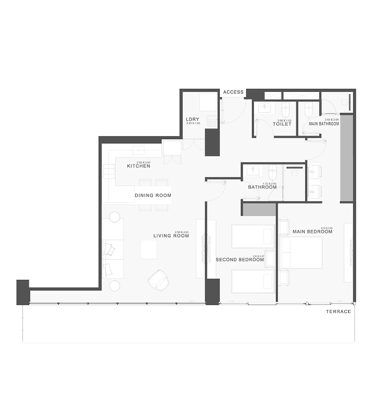 Apartment B Prime Floor Plan